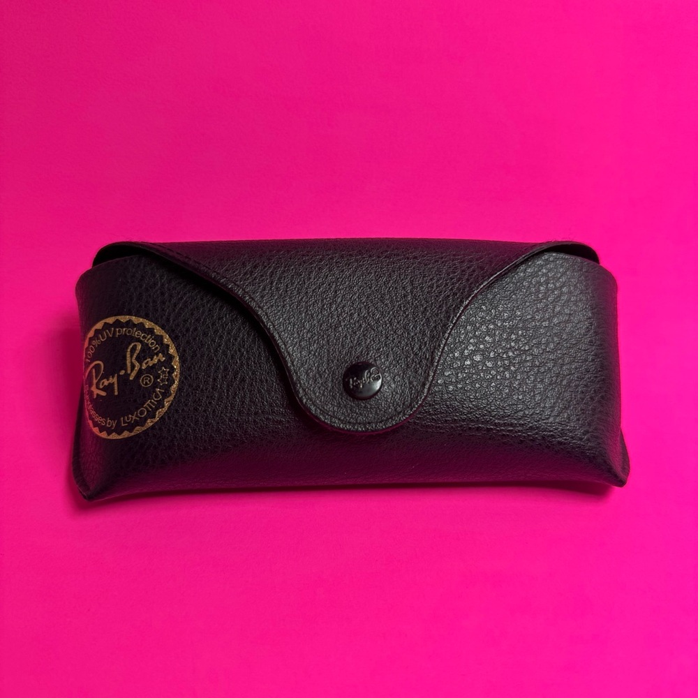 Ray-Ban Black Snap Sunglasses Case – Gold Logo